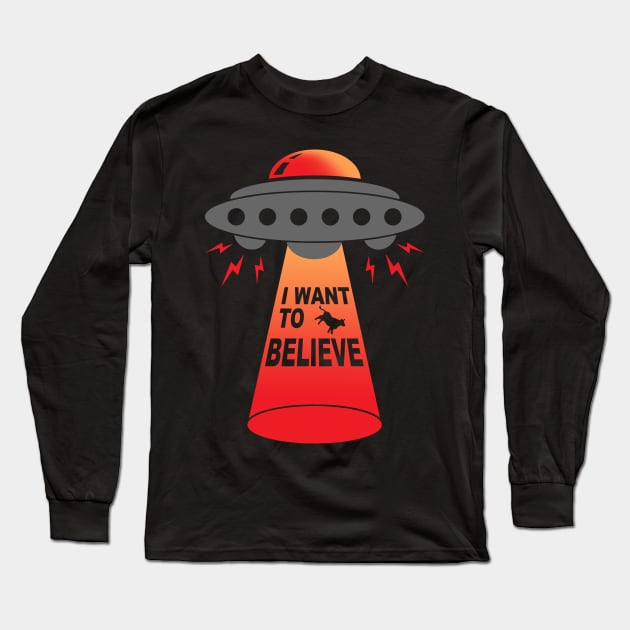 I Want to Believe Long Sleeve T-Shirt by BlackMorelli